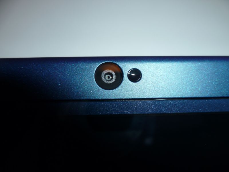 Close-up image of a laptop integrated camera