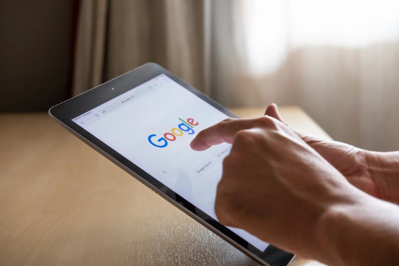 ONN tablet showing Google on screen