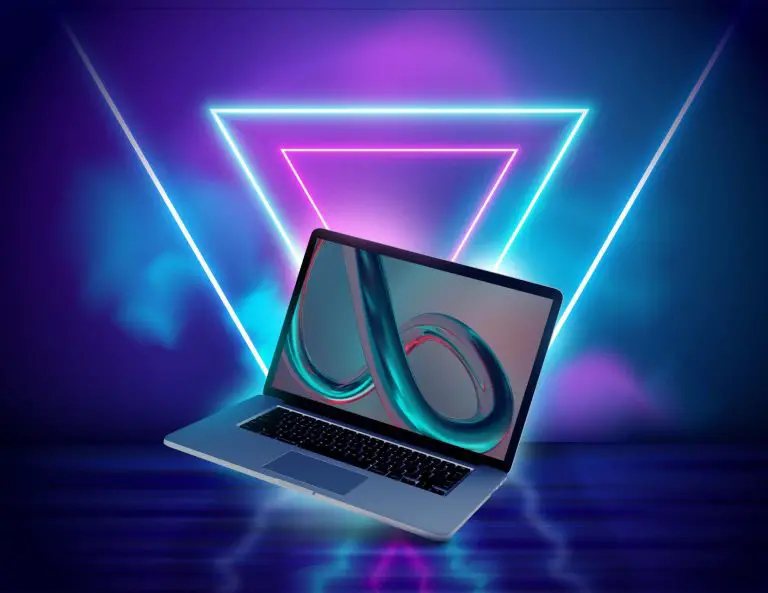 Powerful laptop screen display and keyboard