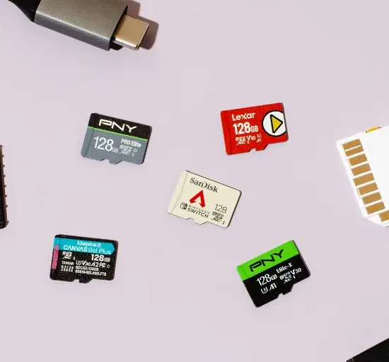 Collage of top micro SD cards for Amazon Fire HD 10